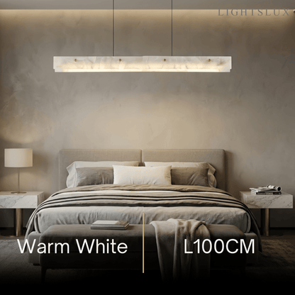 Alba Modern Alabaster Linear Pendant Light