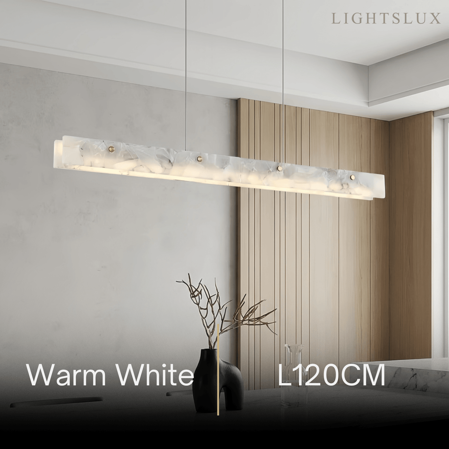 Alba Modern Alabaster Linear Pendant Light