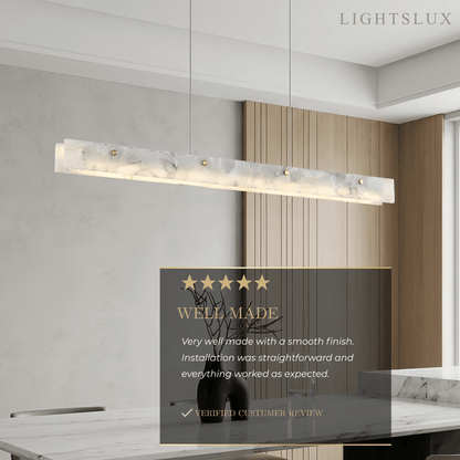Alba Modern Alabaster Linear Pendant Light