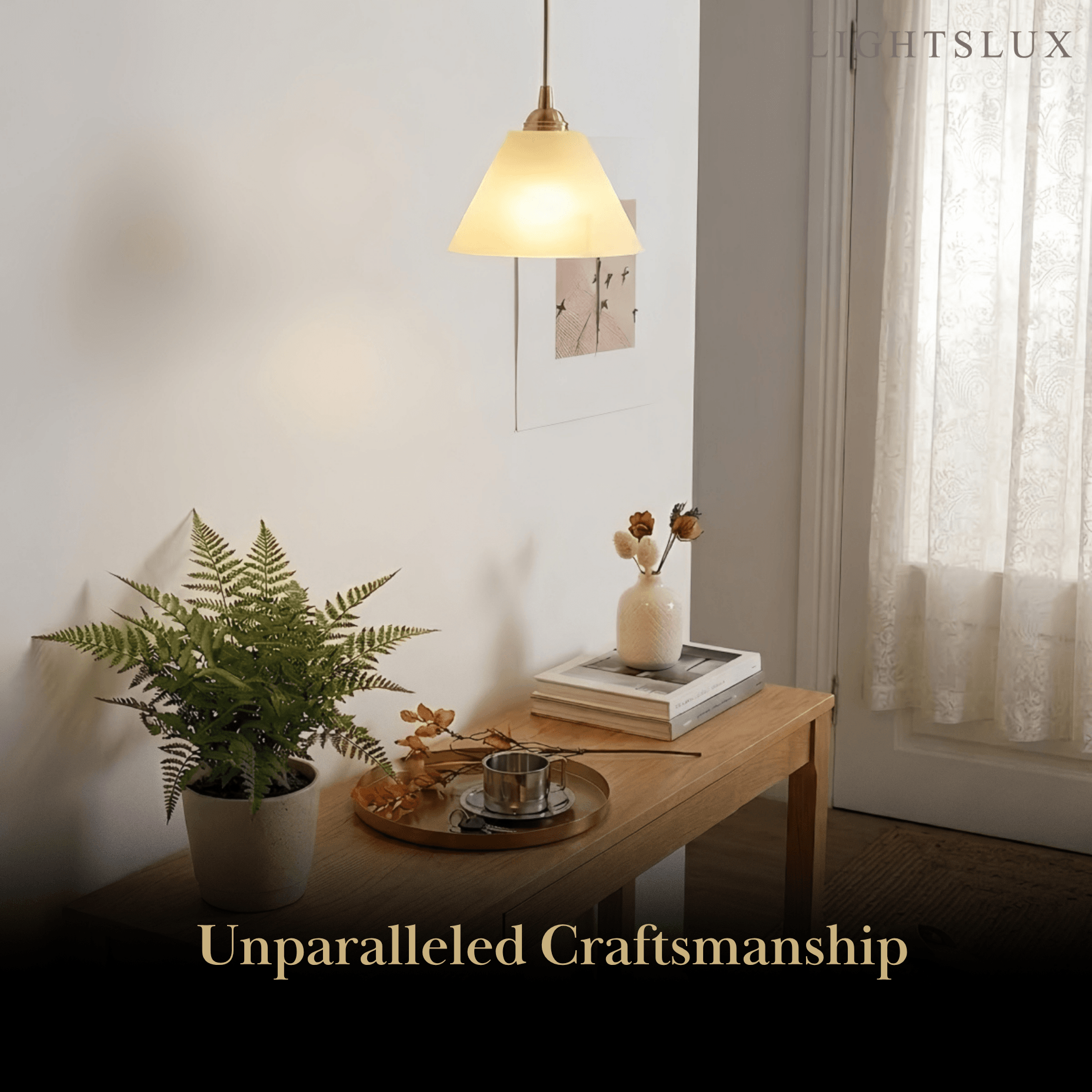 Alba  Minimalist Alabaster Pendant Light – White