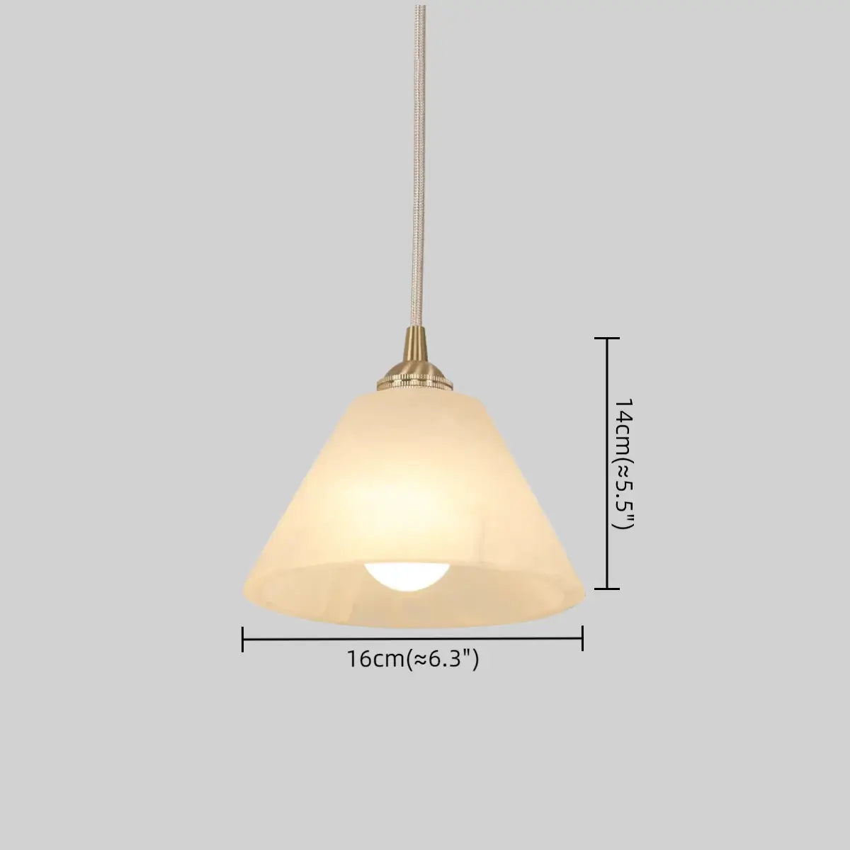 Alba  Minimalist Alabaster Pendant Light – White