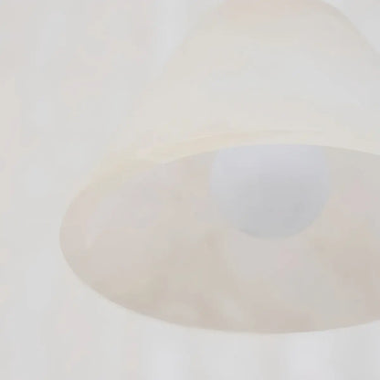  Alba  Minimalist Alabaster Pendant Light – White