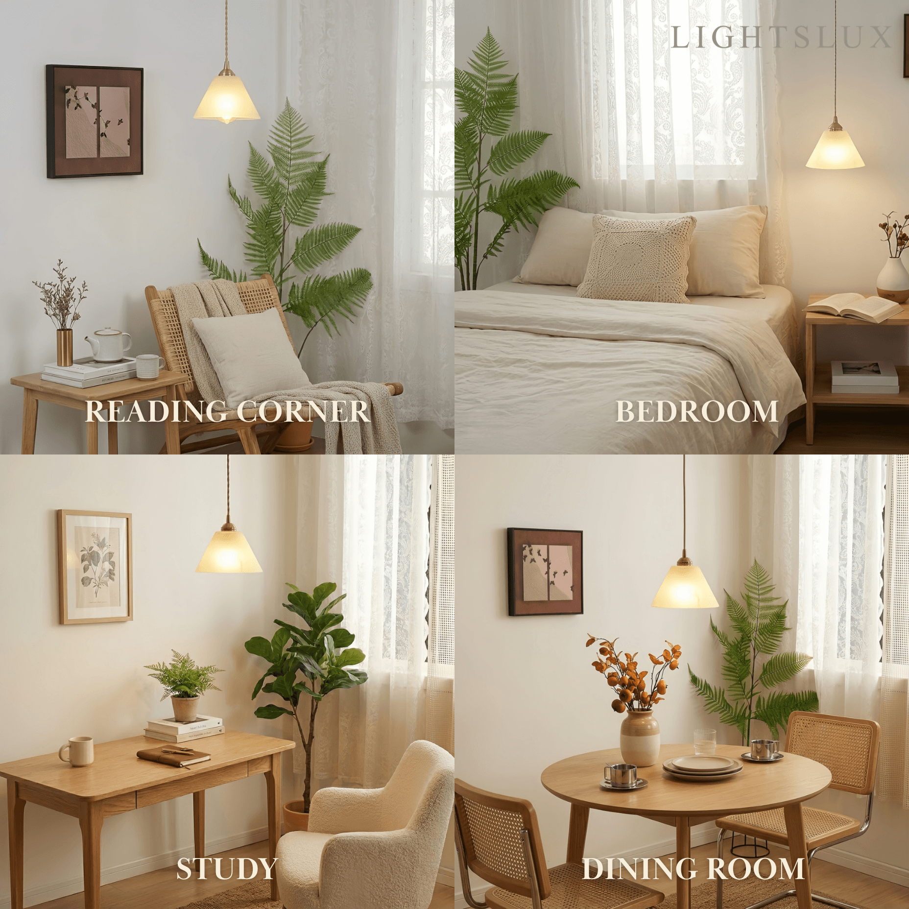 Alba  Minimalist Alabaster Pendant Light – White