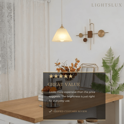 Alba  Minimalist Alabaster Pendant Light – White