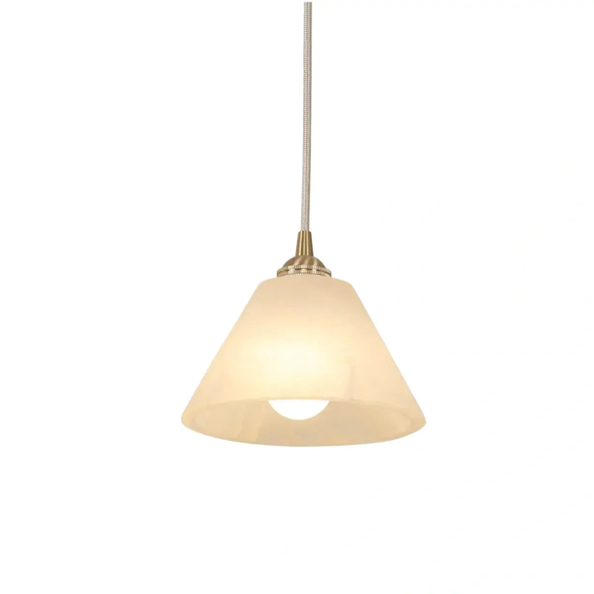 Alba  Minimalist Alabaster Pendant Light – White