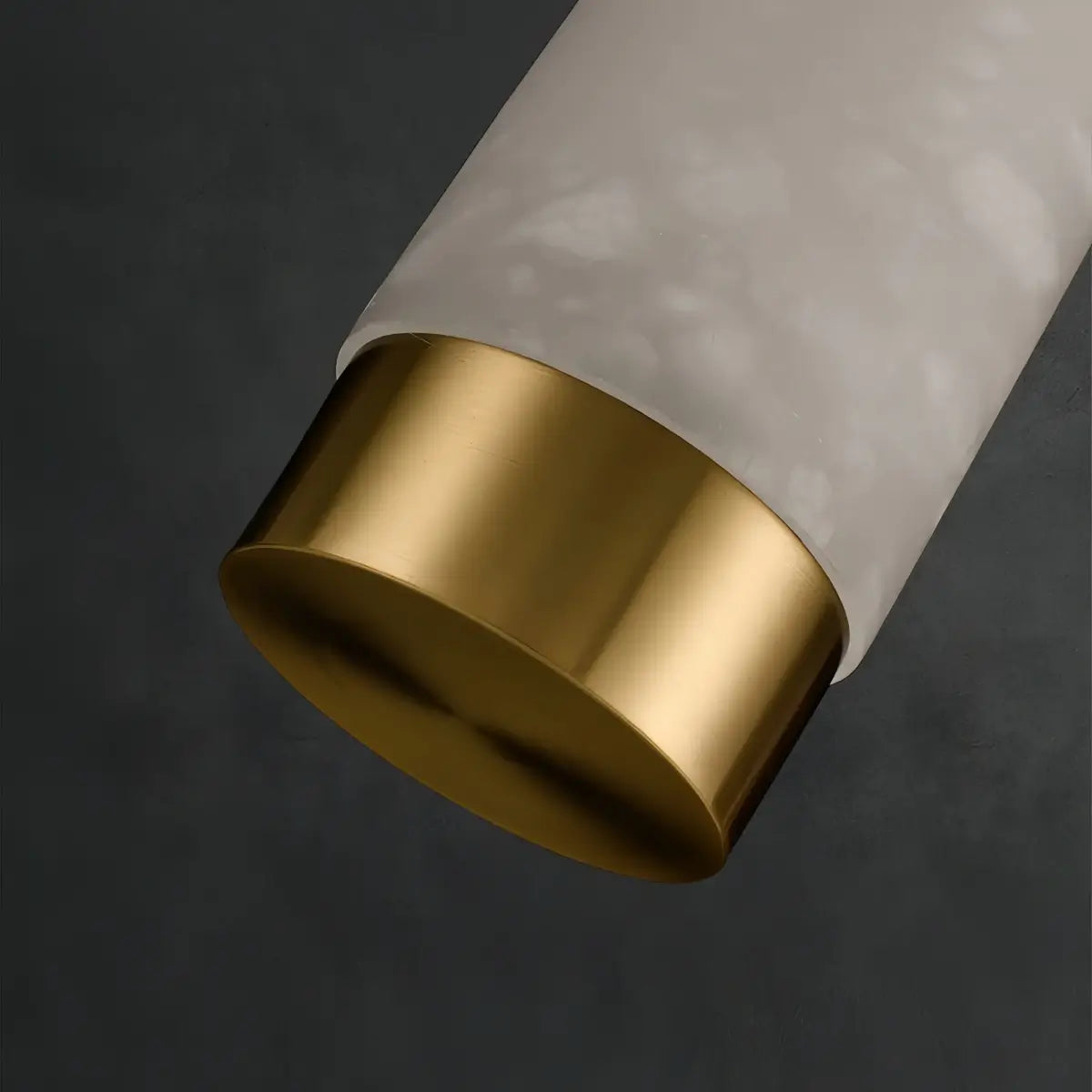 Alba Modern Alabaster Pendant Light – Brass & White