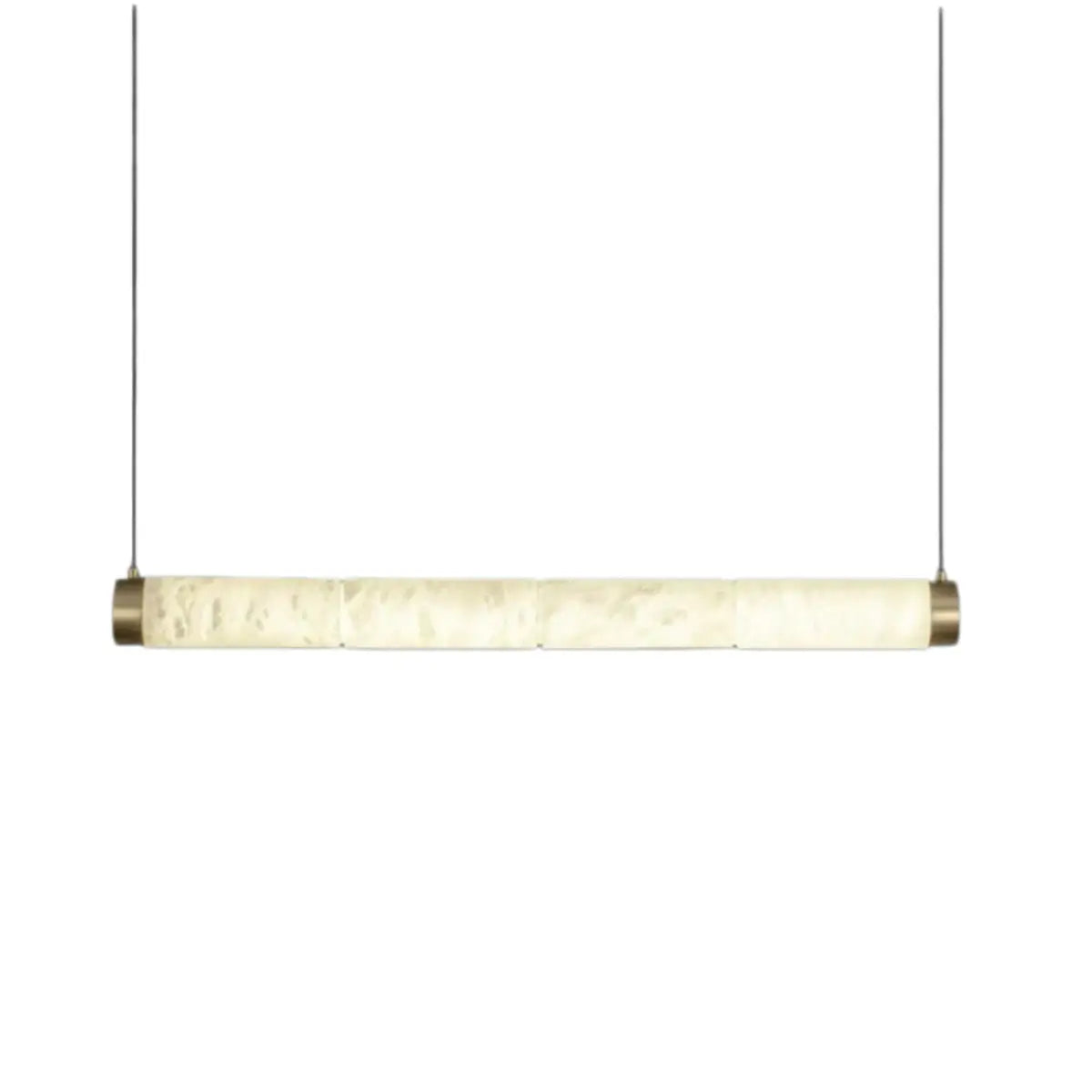 Alba Modern Alabaster Pendant Light – Brass & White