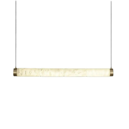 Alba Modern Alabaster Pendant Light – Brass & White