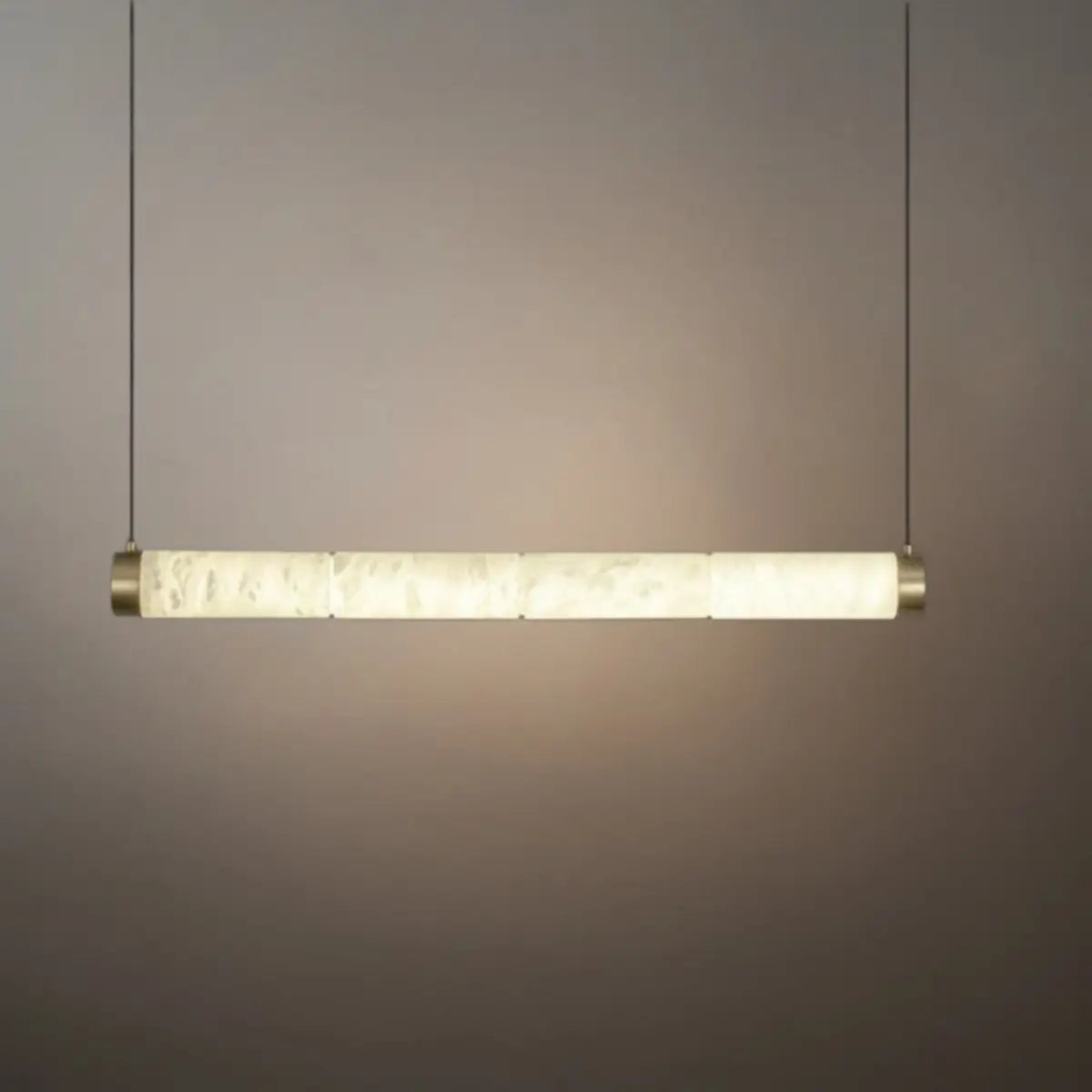 Alba Modern Alabaster Pendant Light – Brass & White