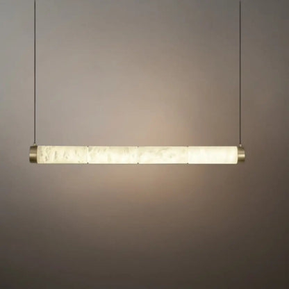 Alba Modern Alabaster Pendant Light – Brass & White