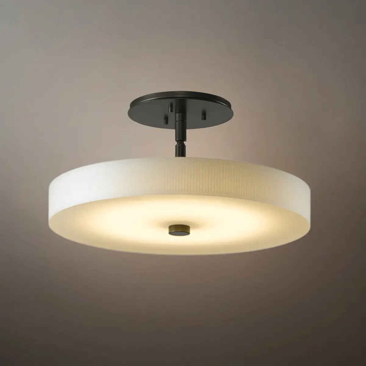 Alba Minimalist Ceiling Light – Alabaster & Brass