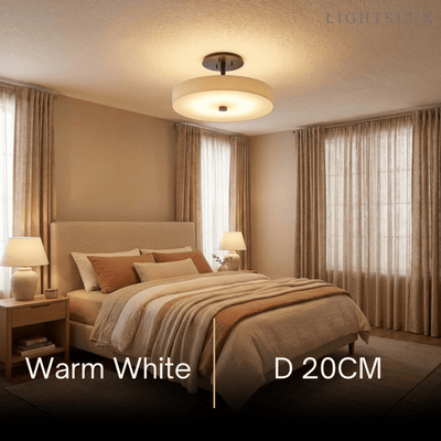 Alba Minimalist Ceiling Light – Alabaster & Brass