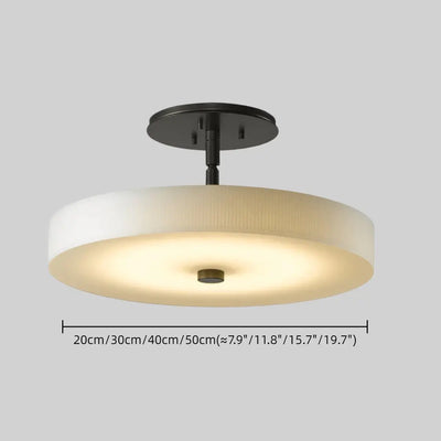 Alba Minimalist Ceiling Light – Alabaster & Brass