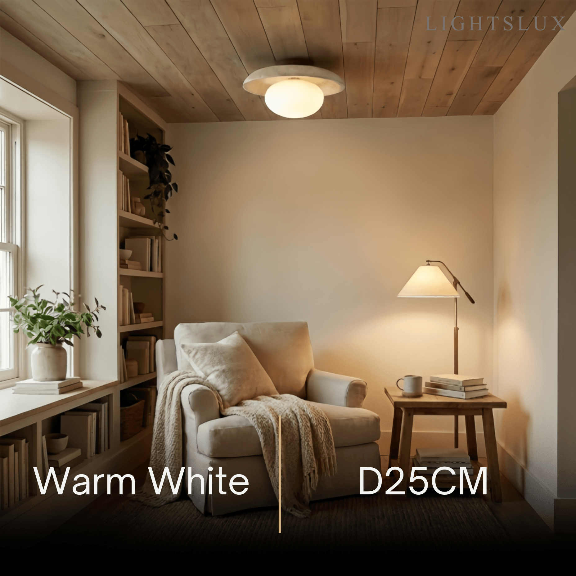 Strata Minimalist Travertine Ceiling Light