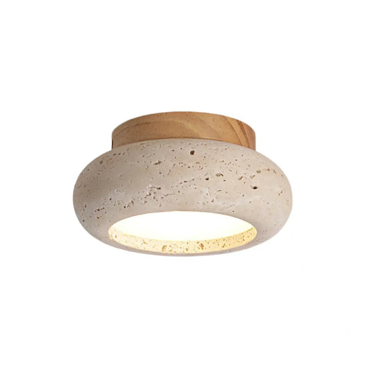 Strata Japanese Style Travertine Ceiling Light