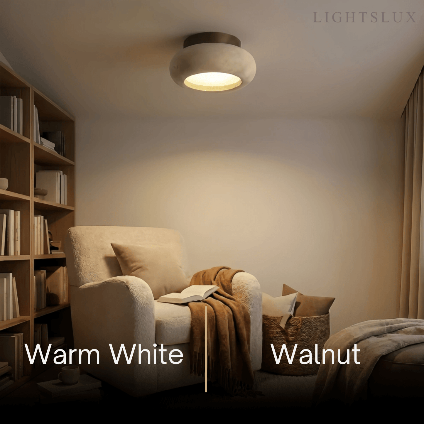 Strata Japanese Style Travertine Ceiling Light