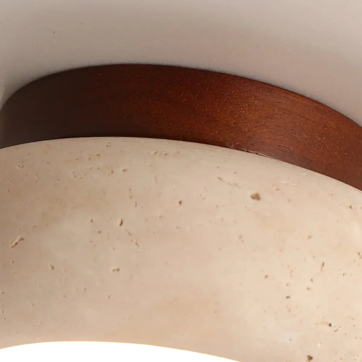 Strata Japanese Style Travertine Ceiling Light