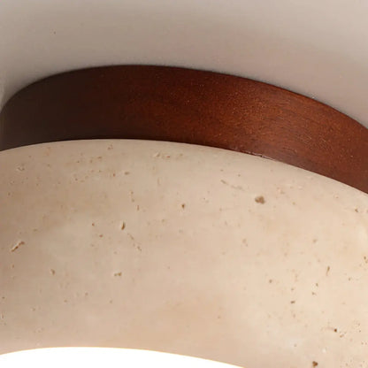 Strata Japanese Style Travertine Ceiling Light