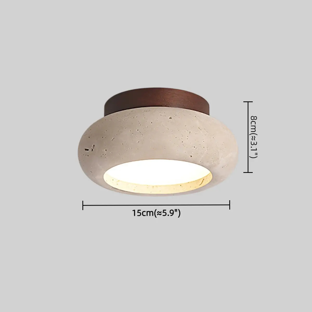 Strata Japanese Style Travertine Ceiling Light