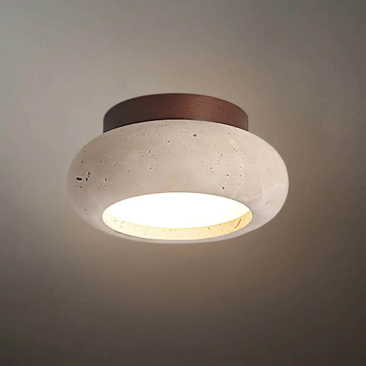 Strata Japanese Style Travertine Ceiling Light