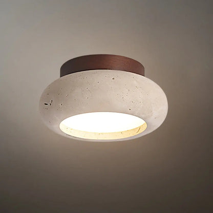 Strata Japanese Style Travertine Ceiling Light