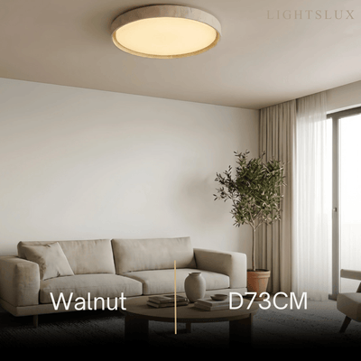 Strata Modern Minimalist Travertine Ceiling Light