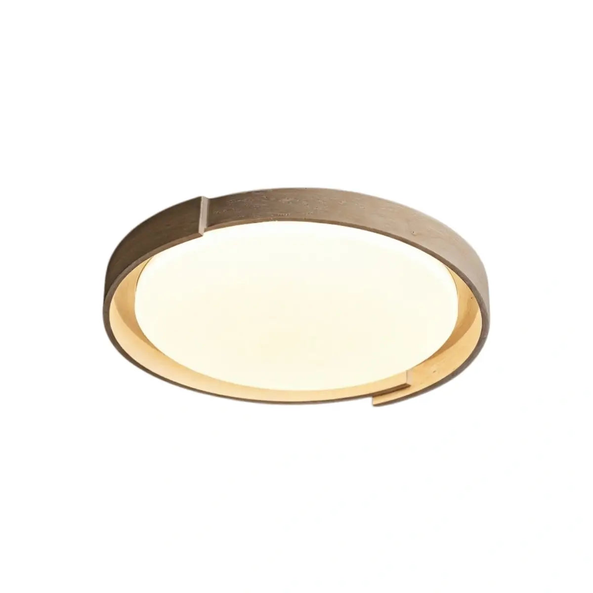 Strata Minimalist Round Travertine Ceiling Light