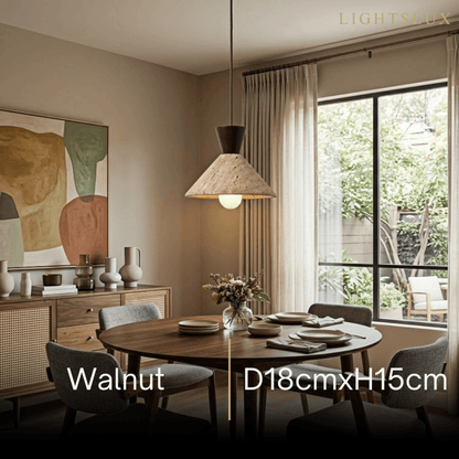 Strata Modern Travertine Pendant Lamp