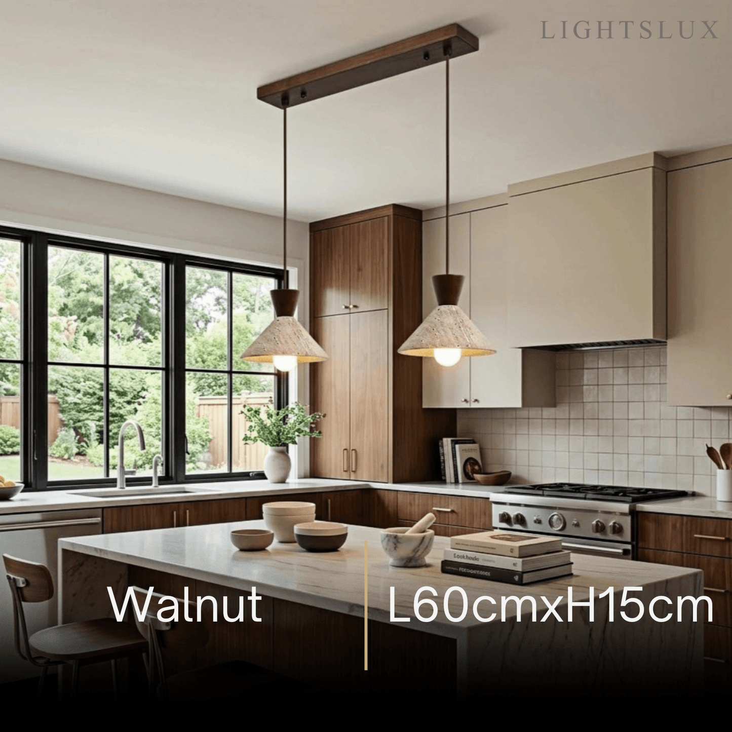 Strata Modern Travertine Pendant Lamp