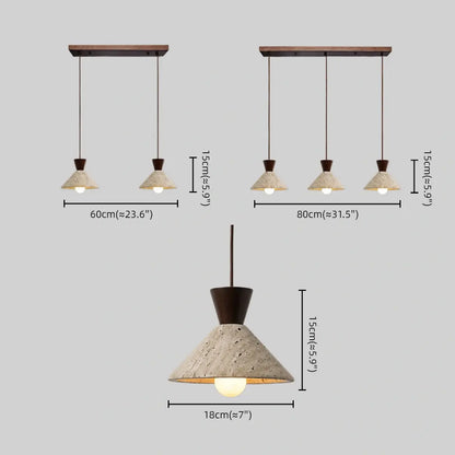 Strata Modern Travertine Pendant Lamp