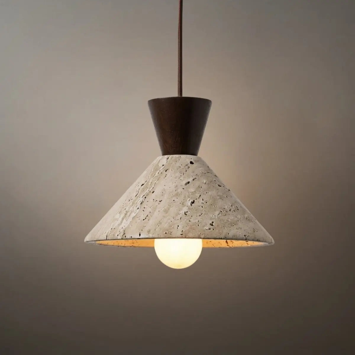 Strata Modern Travertine Pendant Lamp