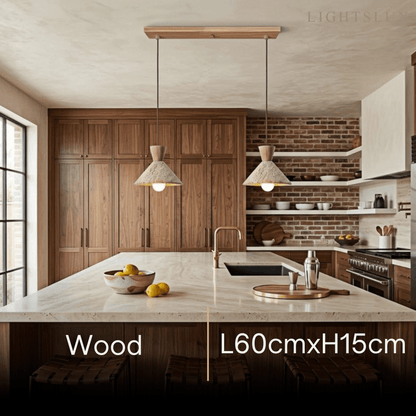 Strata Modern Travertine Pendant Lamp