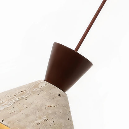 Strata Modern Travertine Pendant Light