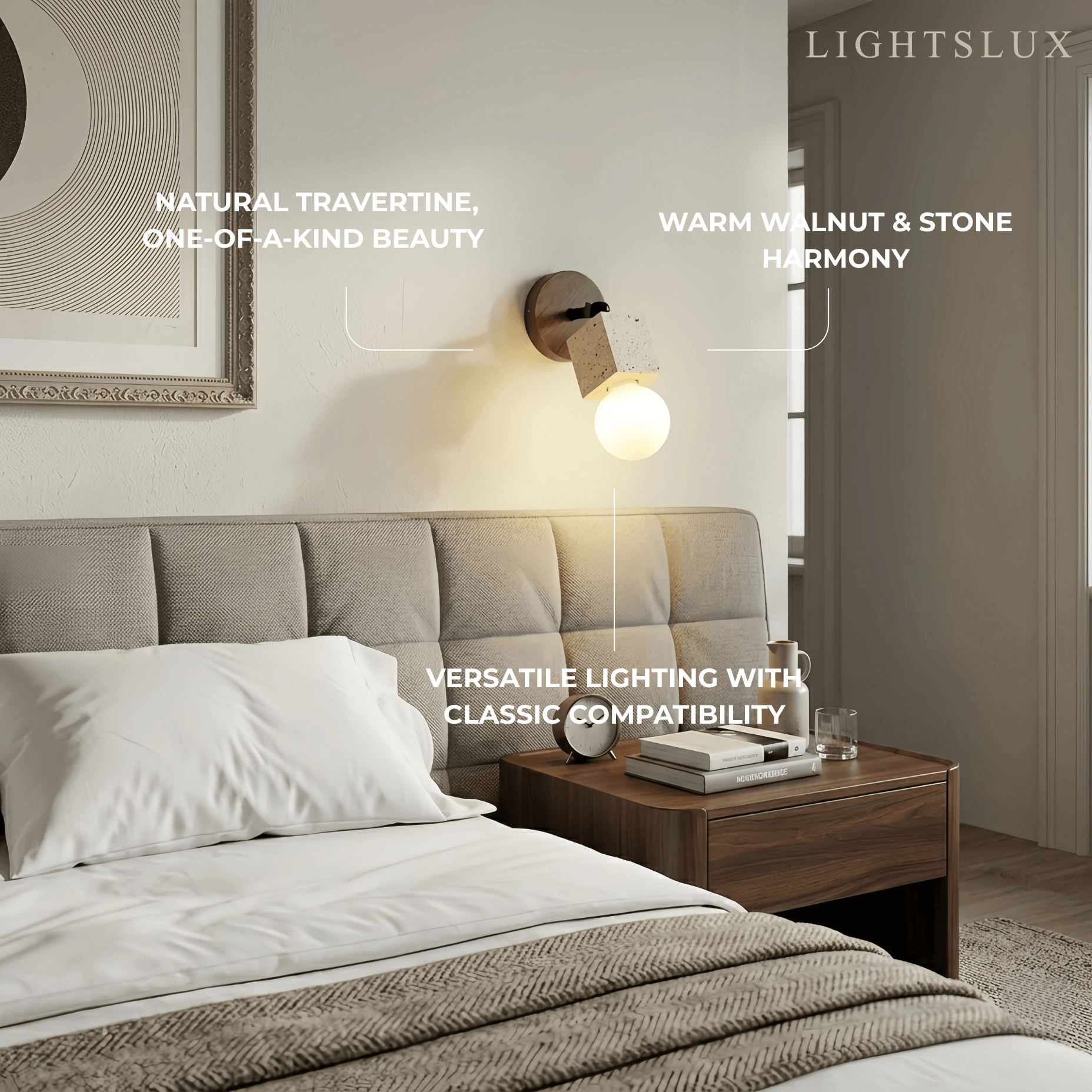 Strata Natural Travertine Pendant Light