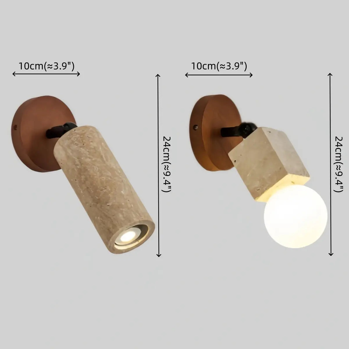 Strata Natural Travertine Pendant Light