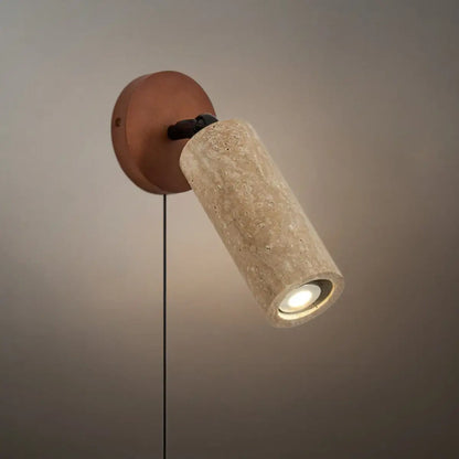 Strata Natural Travertine Pendant Light