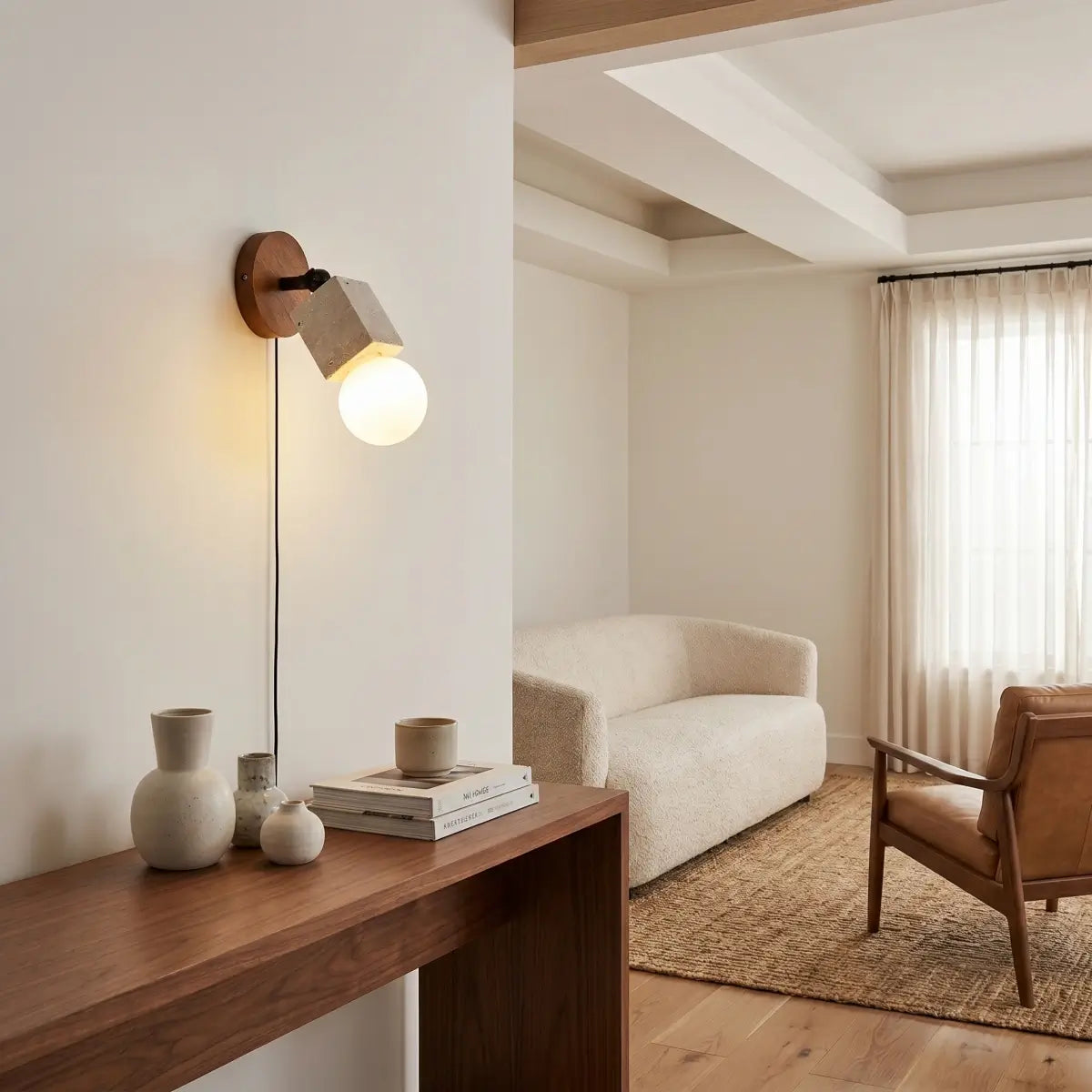 Strata Natural Travertine Pendant Light