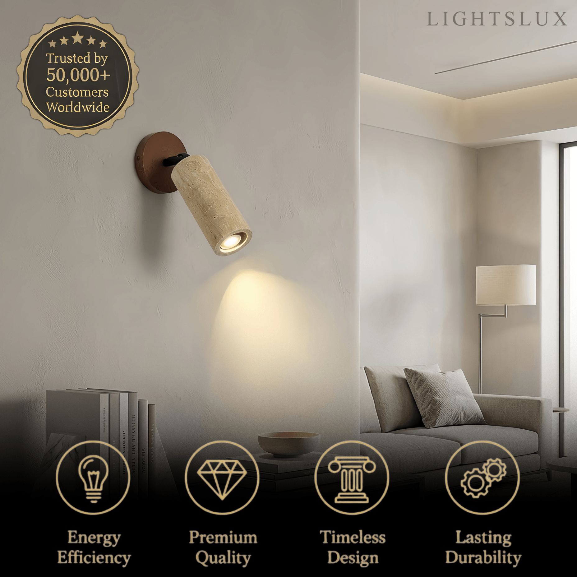 Strata Natural Travertine Pendant Light