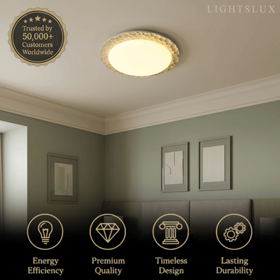 Strata Natural Travertine Ceiling Light