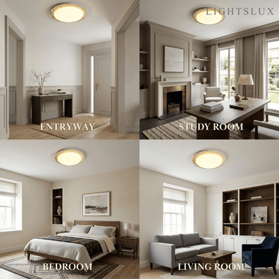 Strata Natural Travertine Ceiling Light