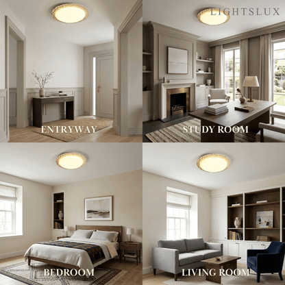 Strata Natural Travertine Ceiling Light