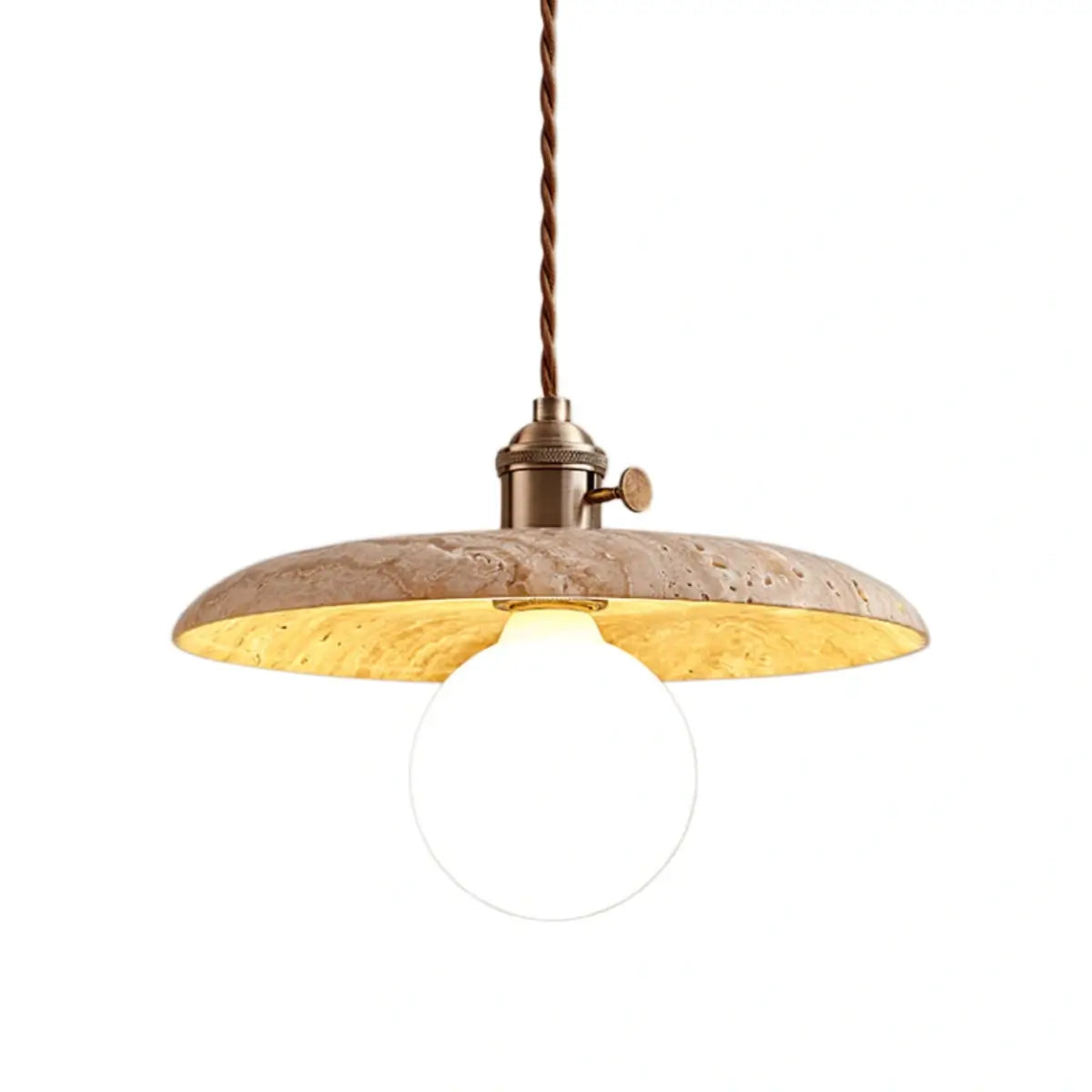 Strata Natural Travertine Pendant Light 