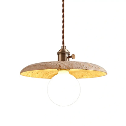 Strata Natural Travertine Pendant Light 