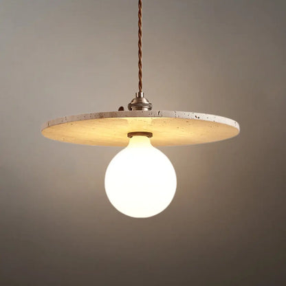 Strata Natural Travertine Pendant Light 