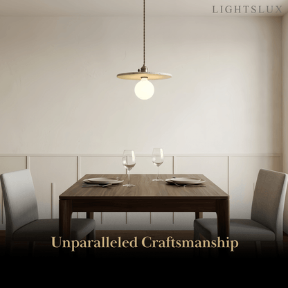 Strata Natural Travertine Pendant Light 