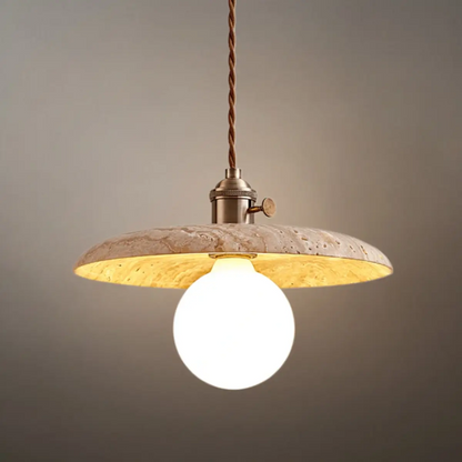 Strata Natural Travertine Pendant Light 