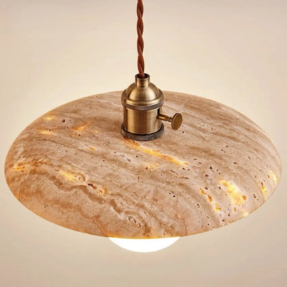 Strata Natural Travertine Pendant Light 