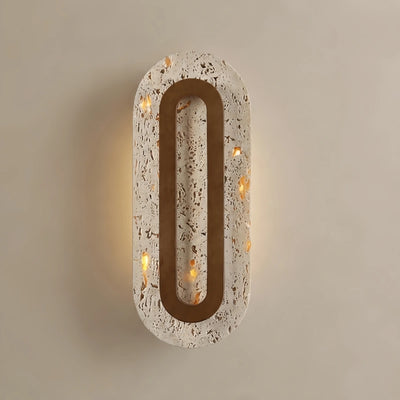 Strata Natural Travertine Wall Light -- Beige Walnut for Hallway Bedroom Living Room Entryway