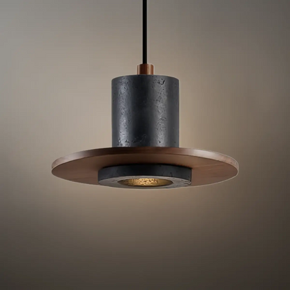 Strata Minimalist Travertine Pendant Light 