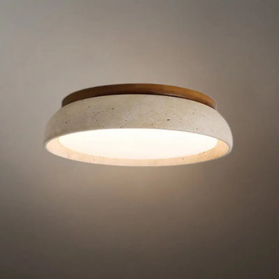 Strata Minimalist Travertine Ceiling Light 
